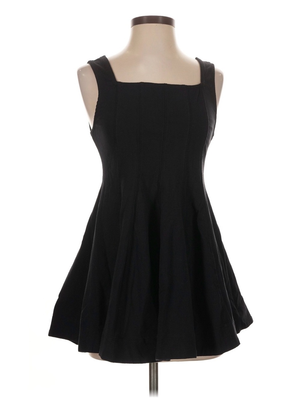 Maeve Black Square-Neck Fit & Flare Mini Dress . NWT XS